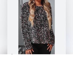 Buddy Love Disco Sequin Top Medium
